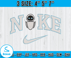 nike wall-e embroidery, embroidery files, machine embroidery applique design