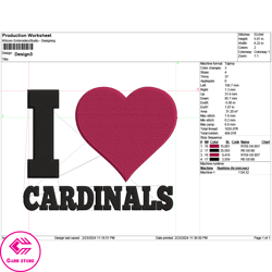 Cardinals Embroidery Designs, Machine Embroidery Pattern -01 by Carr