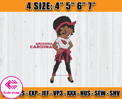 Cardinals Embroidery, Betty Boop Embroidery, NFL Machine Embroidery Digital, 4 sizes Machine Emb Files -17 - Annae