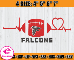 Atlanta Falcons Embroidery, NFL Falcons Embroidery, NFL Machine Embroidery Digital, 4 sizes Machine Emb Files-04-Carr