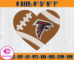 Atlanta Falcons Embroidery, NFL Falcons Embroidery, NFL Machine Embroidery Digital, 4 sizes Machine Emb Files -15-Carr