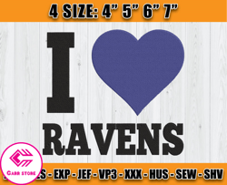 Ravens Embroidery, NFL Ravens Embroidery, NFL Machine Embroidery Digital, 4 sizes Machine Emb Files - 03-Carr