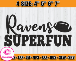Ravens Embroidery, NFL Ravens Embroidery, NFL Machine Embroidery Digital, 4 sizes Machine Emb Files - 05-Carr