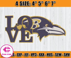 Ravens Embroidery, NFL Ravens Embroidery, NFL Machine Embroidery Digital, 4 sizes Machine Emb Files -20-Carr