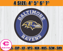 Ravens Embroidery, NFL Ravens Embroidery, NFL Machine Embroidery Digital, 4 sizes Machine Emb Files -25-Carr
