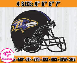 Ravens Embroidery, NFL Ravens Embroidery, NFL Machine Embroidery Digital, 4 sizes Machine Emb Files -27-Carr