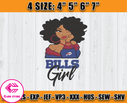 Buffalo Bills Embroidery, Betty Boop Embroidery, NFL Machine Embroidery Digital, 4 sizes Machine Emb Files -06 - Carr