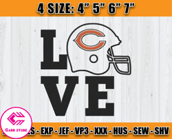 Chicago Bears Embroidery, NFL Chicago Bears Embroidery, NFL Machine Embroidery Digital, 4 sizes Machine Emb Files -11 Ca