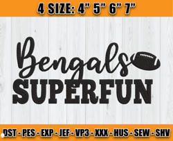 Bengals Superfun embroidery design, Bengals Embroidery, Football Embroidery, Design 07 -Carr