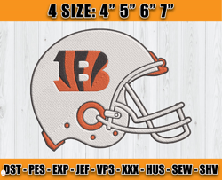 Cincinnati Bengals helmet Embroidery Design, Logo Bengals, NFL embroidery design Design 16 -Carr
