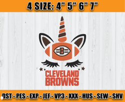 Cleveland Browns Unicon Embroidery, Unicon Embroidery Design, Football Bowl Embroidery D13 -Carr