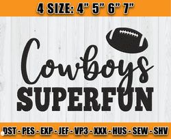 Cowboys Super Fun Embroidery Design, Dallas Cowboys Embroidery, NFL Embroidery D23 - Carr