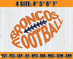 Broncos Football Embroidery Design, Broncos Ball Embroidery, Embroidery Design files D5 - Carr