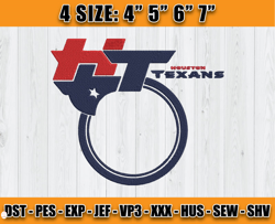 Houston Texans Logo Embroidery, Texans Embroidery, NFL Sport Embroidery, Embroidery Design files, D23- Carr