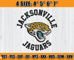 NFL JaguarsLogo Embroidery Designs, Jacksonville Jaguars Embroidery Files ,NFL Jacksonville Jaguars, D13 - Carr