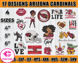 Arizona Cardinals Football Logo Embroidery Bundle, Bundle NFL Logo Embroidery 01