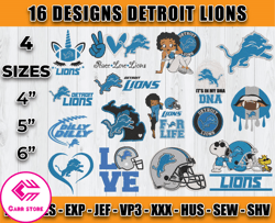 Detroit Lions Football Logo Embroidery Bundle, Bundle NFL Logo Embroidery 11