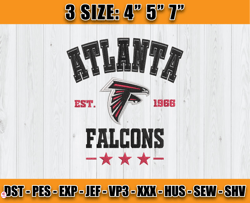 Atlanta Falcons Football Embroidery Design, Brand Embroidery, NFL Embroidery File, Logo Shirt 02