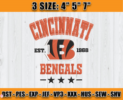 Cincinnati Bengals Football Embroidery Design, Brand Embroidery, NFL Embroidery File, Logo Shirt 19