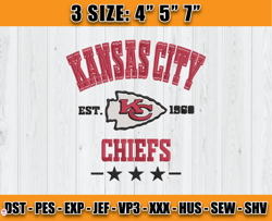 Kansas City Chiefs Football Embroidery Design, Brand Embroidery, NFL Embroidery File, Logo Shirt 25