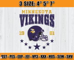 Minnesota Vikings Football Embroidery Design, Brand Embroidery, NFL Embroidery File, Logo Shirt 41