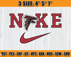 Atlanta Falcons Nike Embroidery Design, Brand Embroidery, NFL Embroidery File, Logo Shirt 152