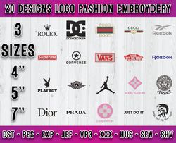 Bundle 20 Designs Logo Fashion Embroidery, machine embroidery patterns 04