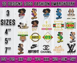 Bundle 20 Designs Logo Fashion Embroidery, machine embroidery patterns 07