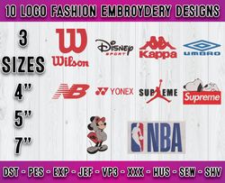 Bundle 10 Designs Logo Fashion Embroidery, applique embroidery designs 10