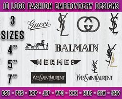 Bundle 10 Designs Logo Fashion Embroidery, embroidery design files 15
