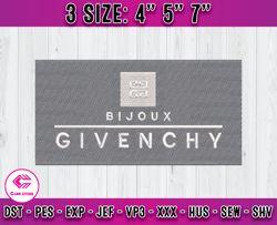 bijoux givenchy logo embroidery, logo fashion embroidery, embroidery applique