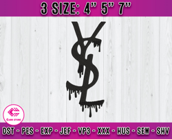 YSL embroidery, YSL logo emboridery, logo fashion emboridery
