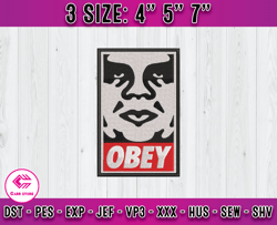 Obey embroidery, logo fashion embroidery, embroidery machine