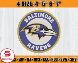Ravens Embroidery, NFL Ravens Embroidery, NFL Machine Embroidery Digital, 4 sizes Machine Emb Files -11-Specht