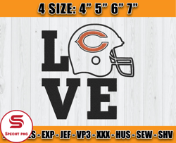 Chicago Bears Embroidery, NFL Chicago Bears Embroidery, NFL Machine Embroidery Digital, 4 sizes Machine Emb Files -11 Sp