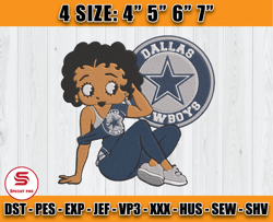 Betty Boop Dallas Cowboys Embroidery, Betty Boop Embroidery, Dallas logo Embroidery, Embroidery Design D39 - Specht