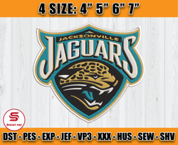 Jacksonville Jaguars Logo Embroidery Design, NFL Team Embroidery Files, Machine Embroidery Pattern, D3 - Specht