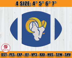NFL Los Angeles Rams Embroidery Designs, NFL Rams Logo, NFL teams Embroidery Files, Machine Embroidery