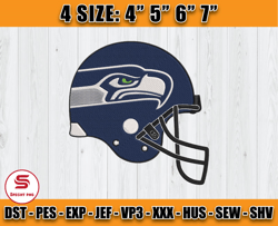 Helmet Seattle Seahawks Embroidery, Seahawks Embroidery File, Seahawks Logo, Sport Embroidery