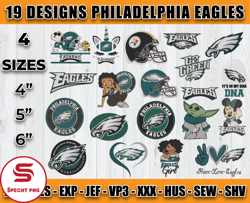 Philadelphia Eagles Football Logo Embroidery Bundle, Bundle NFL Logo Embroidery 26