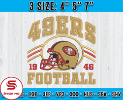 San Francisco 49ers Football Embroidery Design, Brand Embroidery, NFL Embroidery File, Logo Shirt 77