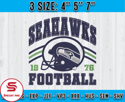 Seattle Seahawks Football Embroidery Design, Brand Embroidery, NFL Embroidery File, Logo Shirt 78