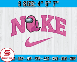 Nike x Pink Among Us Embroidery, Cartoon Embroidery Machine