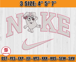 Nike X Cute Bluey embroidery, Nike embroidery, embroidery pattern