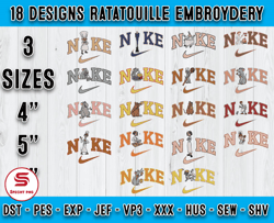 Bundle 18 Designs Ratatouille embroidery, cartoon embroidery