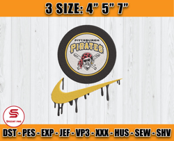Nike Pittsburgh Pirates Embroidery, MLB Embroidery, embroidery pattern x
