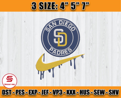 San Diego Padres Embroidery Embroidery, MLB Embroidery, embroidery pattern