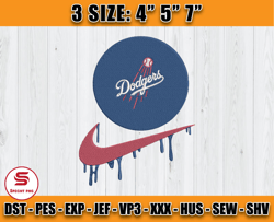 Los Angeles Dodgers Embroidery, Nike MLB, Logo Nike, Embroidery Machine file