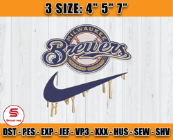 Milwaukee Brewers Embroidery, MLB Nike Embroidery, embroidery pattern