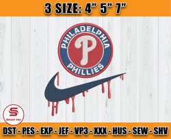 MLB Nike Embroidery, Philadelphia Phillies Embroidery, Embroidery pattern